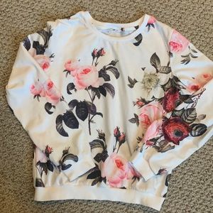 Girls Floral Sweater